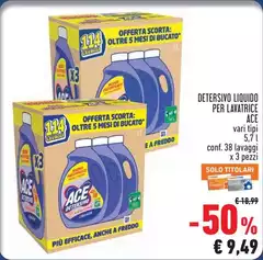 Ace - Detersivo Liquido Per Lavatrice Ace - Detersivo Liquido Per Lavatrice