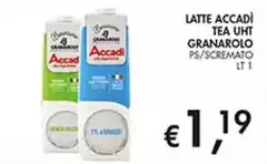 Granarolo - Latte Accadi Tea UHT