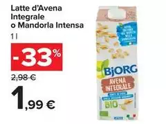 Bjorg - Latte D'Avena Integrale O Mandorla Intensa