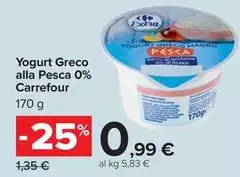 Selection carrefour - Yogurt Greco Alla Pesca 0% Selection carrefour - Yogurt Greco Alla Pesca 0%