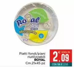 Royal - Piatti Fondi/piani Riutilizzabili