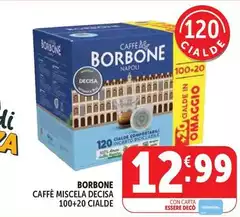 Caffe borbone - Caffè Miscela Decisa 100+20 Cialde