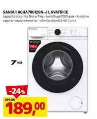 Giro - AQUA70012SN-J Lavatrice