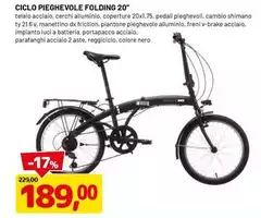 Shimano - Ciclo Pieghevole Folding 20"