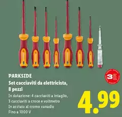 Parkside - Set Cacciaviti Da Eletttricista, 8 Pezzi