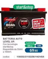Level Up - Batteria Auto 