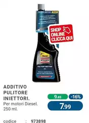 Arexons - Additivo Pulitore Iniettori. Arexons - Additivo Pulitore Iniettori.