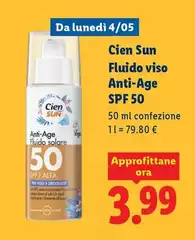 Cien Sun - Fluido Viso Anti-Age Spf 50