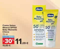 Chicco - Crema Solare Mineral Spf50 Baby Moments