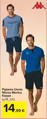Kappa - Pigiama Uomo Mezza Manica Kappa - Pigiama Uomo Mezza Manica