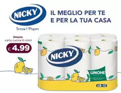Nicky - Ilimone Carta Cucina 6 Rotoli Nicky - Ilimone Carta Cucina 6 Rotoli