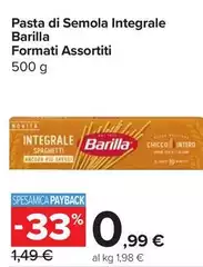 Barilla - Pasta Di Semola Integrale Barilla - Pasta Di Semola Integrale