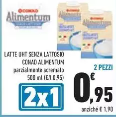 Conad - Latte UHT Senza Lattosio Alimentum Conad - Latte UHT Senza Lattosio Alimentum