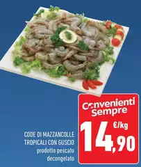 Code Di Mazzancolle Tropicali Con Guscio