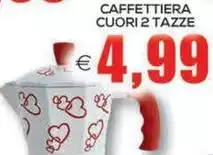 Caffettiera Cuori 2 Tazze