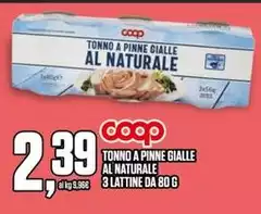 Coop - Tonno A Pinne Gialle Al Naturale