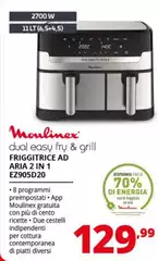 Moulinex - Dual Easy Fry & Grill Friggitrice Ad Aria 2 In 1 EZ905D20