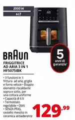 Braun - Friggitrice Ad Aria 3 In 1 HF5075IBK