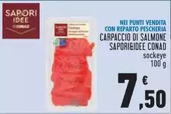 Sapori - &Idee Conad - Nei Punti Vendita Con Reparto Pescheria Carpaccio Di Salmone