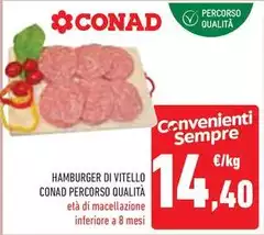 Conad - Hamburger Di Vitello Percorso Qualità