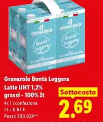Granarolo - Bontà Leggera Latte UHT 1,2% Grassi