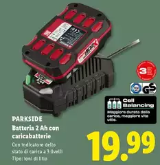 Parkside - Batterie 2 Ah Con Caricabatterie
