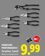 Parkside Performance - Set Pinze, 3 Pezzi 