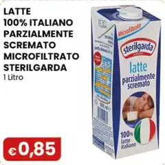 Sterilgarda - Latte 100% Italiano Parzialmente Scremato Microfiltrato 1 Litro