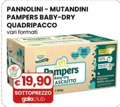 Pampers - Pannolini-Mutandini Baby-dry Quadripacco Vari Formati