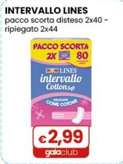 Lines - Intervallo Pacco Scorta Disteso 2x40 - Ripiegato 2x44