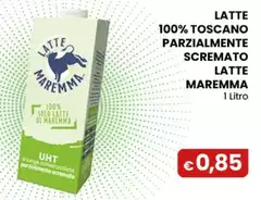 Latte Maremma - 100% Toscano Parzialmente Scremato 1 Litro