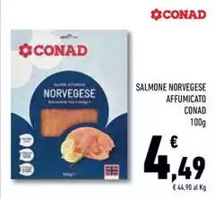Conad - Salmone Norvegese Affumicato Conad - Salmone Norvegese Affumicato
