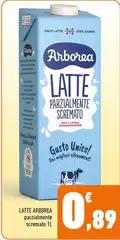 Arborea - Latte Parzialmente Scremato