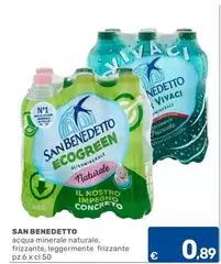 San Benedetto - Acqua Minerale Naturale, Frizzante, Leggermente Frizzante