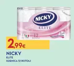 Nicky - Elite Igienica 12 Rotoli Nicky - Elite Igienica 12 Rotoli