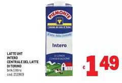 Centrale del latte di torino - Latte Uht Intero Centrale Del Latte Di Torino