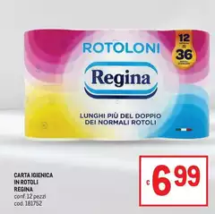 Regina - Carta Igienica In Rotoli Regina - Carta Igienica In Rotoli