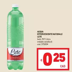 Lete - Acqua Effervescente Naturale Lete - Acqua Effervescente Naturale