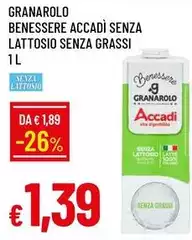 Granarolo - Benessere Accadi Senza Lattosio Senza Grassi