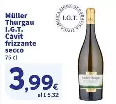 Cavit - Müller Thurgau I.G.T. Frizzante Secco Cavit - Müller Thurgau I.G.T. Frizzante Secco