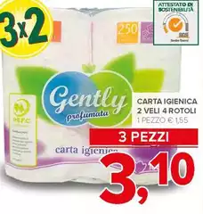 Gently - Carta Igienica 2 Veli 4 Rotoli