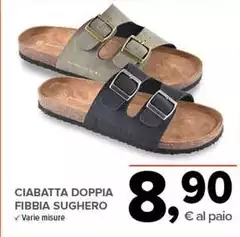 Ciabatta Doppia Fibbia Sughero