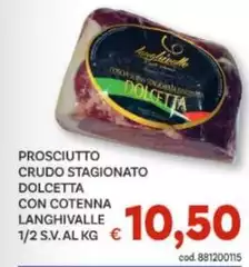 Prosciutto Crudo Stagionato Dolcetta Con Cotenna Prosciutto Crudo Stagionato Dolcetta Con Cotenna