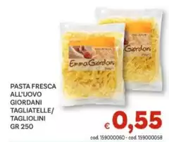 Giordani - Pasta Fresca All'Uovo Tagliatelle/ Tagliolini