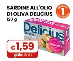 Delicius - Sardine All'olio Di Oliva 120 G