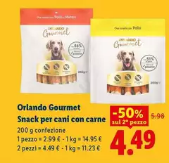 Orlando - Gourmet Snack Per Cani Con Carne