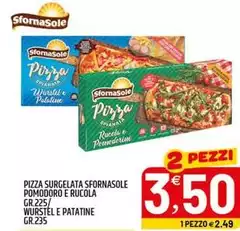 Sfornasole - Pizza Surgelata Pomodoro E Rucola Wurstel E Patatine Sfornasole - Pizza Surgelata Pomodoro E Rucola Wurstel E Patatine