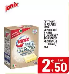 Ionix - Detersivo In Polvere Per Bucato A Mano E Lavatrice/ 20 Lavaggi Per Bianchi E Colorati