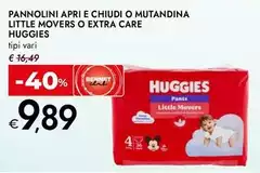Huggies - Pannolini E Chiudi O Mutandina Little Movers O Extra Care