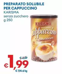 Karisma - Preparato Solubile Per Cappuccino Karisma - Preparato Solubile Per Cappuccino